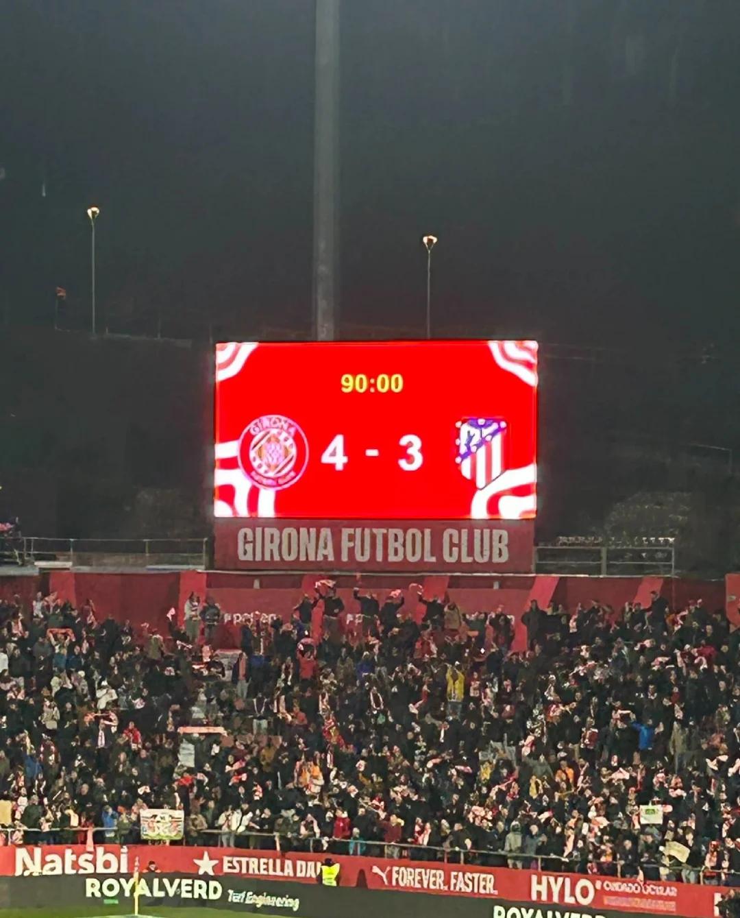 赫罗纳客场大胜，继续保持不败纪录